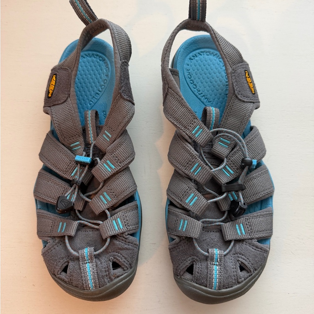 Keen Gray and Blue Women's Closed-Toe Sport Sandals